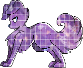a charming purple dog